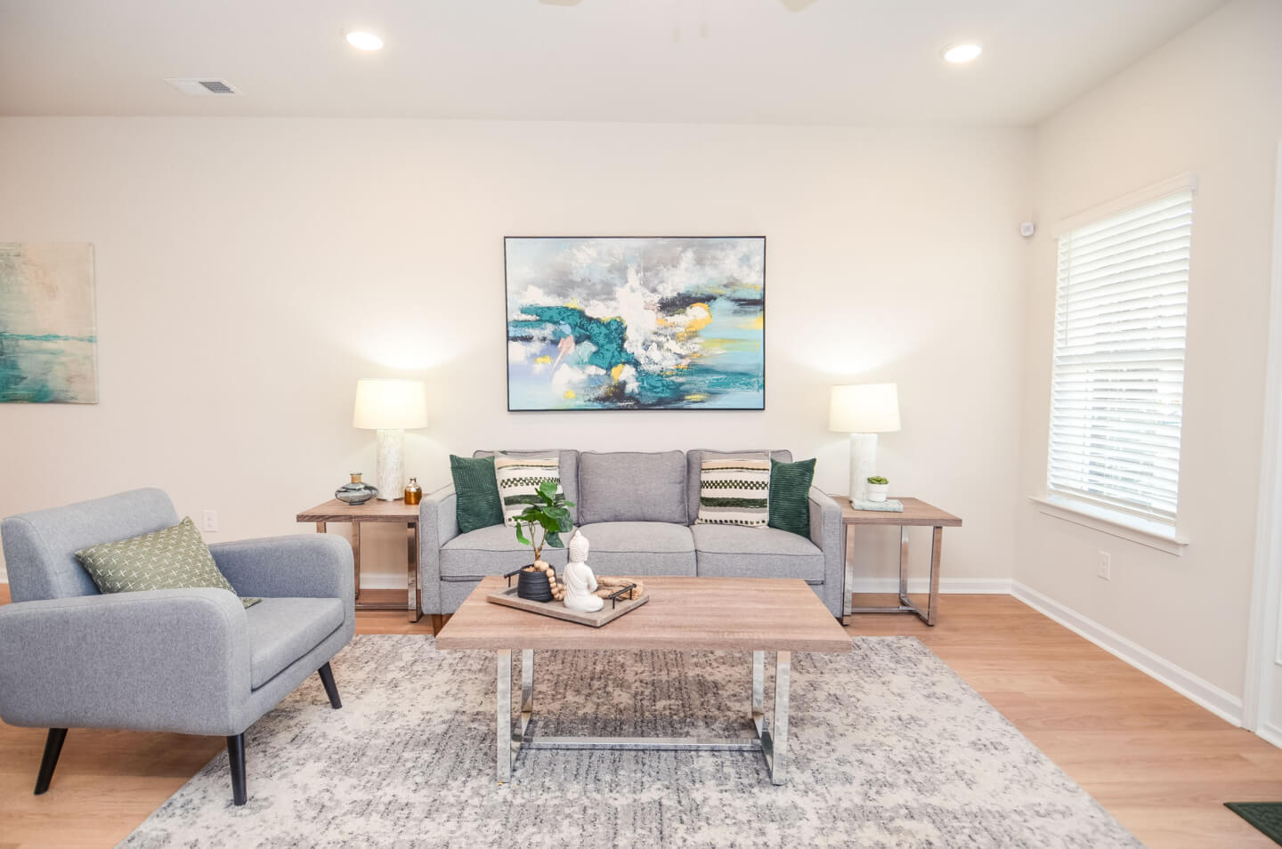 living room at morgan park townhomes for rent lawrenceville ga